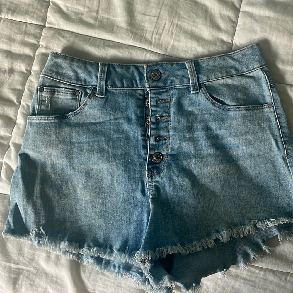 High waisted cut offs